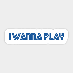 I Wanna play Arcade Sega Blue Sticker